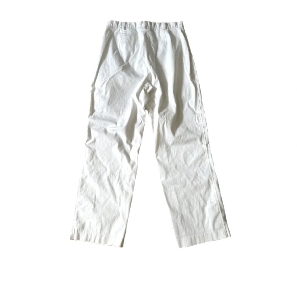 Lands' End White high waisted wide leg bare back jeans size 10 - Picture 4 of 7